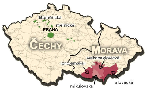 ČESKO  - Vinohradnícka oblasť Morava
