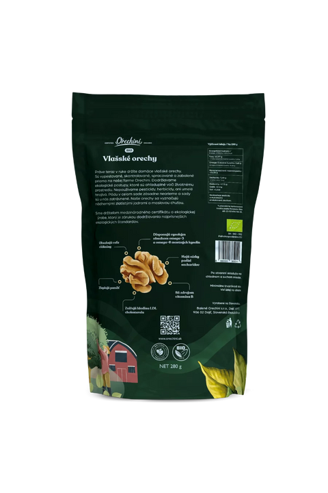BIO slovenské Vlašské orechy  lúpané 280g