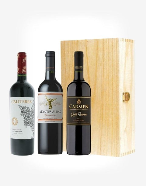 3x Carmenere výber z Chile v darčekovom balení