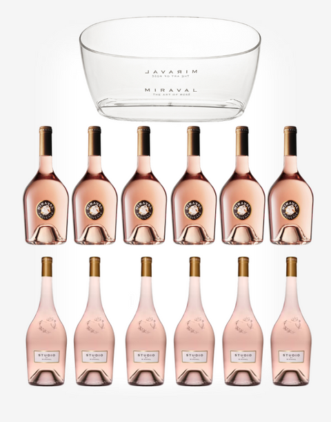 6× Miraval Rosé a 6x Studio Miraval+ chladič Vasque Miraval