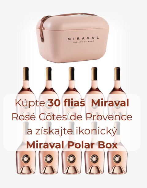 30 x Miraval  Rosé Côtes de Provence + Miraval Polar Box