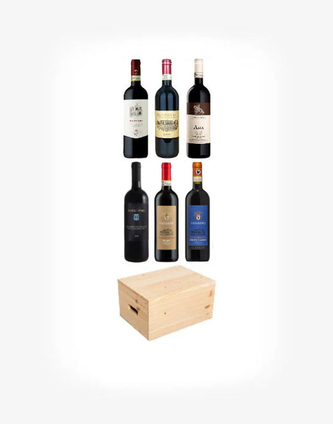 Chianti 6fl. v drevenom boxe