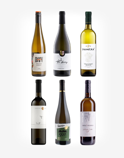 Slovenské Veltlíny deg. set 6fl.