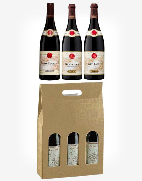 3x fľaša od E.GUIGAL z Francúzska v darčekovom balení