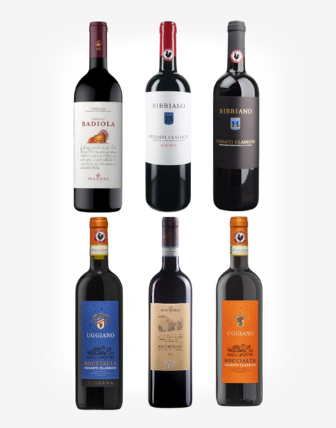 Toskánsko červené vína - set 6fl.