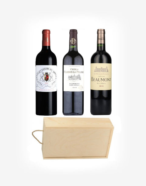 Tradičné Bordeaux v drevenom boxe 3fl.