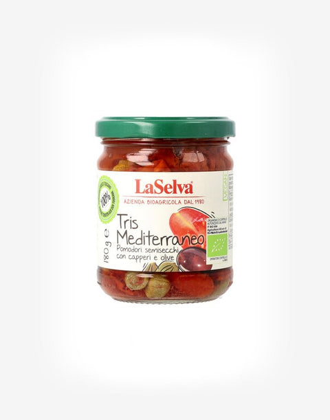 Sušené paradajky s olivami a kapary v olivovom oleji 180 g