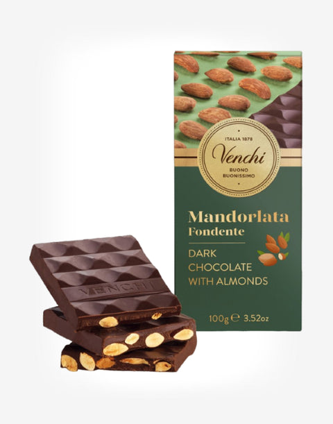 Horká čokoláda s praženými mandľami 100 g