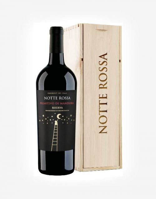 Notte Rossa Primitivo di Manduria DOP Riserva 2017 Magnum 1,5L v drevenom boxe